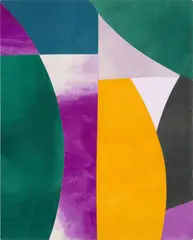 Sarah Crowner, Opening Greens, 2019, acrylic on sewn canvas