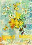 Le Pho, Still Life With Flower And Window, oil on canvas