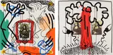 Keith Haring, Two works: Apocalypse, 1988, screenprint in colours on museum board