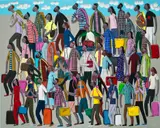 Kitti Narod, Evacuate, 2020, acrylic on canvas