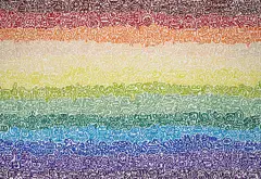 Rainbow by Sam Cox, 2019, acrylic on canvas, sold Oct 2023
