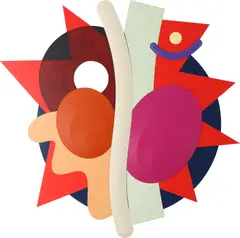 Josh Sperling, Baam!, 2018, acrylic on canvas and acrylic on plywood panel