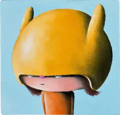 Driver by Edgar Plans, 2021, mixed media on canvas, sold Oct 2023
