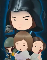 Yang Hyun Jun, Adult Child - Starwars, 2022, acrylic on Korean paper