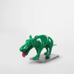 Zhou Chunya, Green Dog, 2006, steel and industrial paint