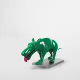 Zhou Chunya, Green Dog, 2006, steel and industrial paint