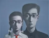 Zhang Xiaogang, Bloodline Series - Father and Daughter, 2005, oil on canvas