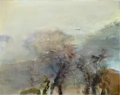 20.8.84 by Zao Wou-ki, 1984, oil on canvas, sold Oct 2023
