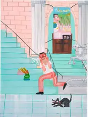 Noisy Excitement by Oh de Laval, 2020, acrylic on canvas, sold Nov 2023