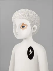 Gongkan, Freedom, 2022, acrylic on canvas mounted on wooden board
