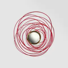 'Miroir Pelote', model no. 360 by Hervé van der Straeten, 2004, lacquered steel, bronze, mirrored glass, sold Nov 2023
