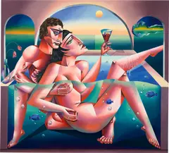 Unparalleled Horizon by Jade Ching-yuk Ng, 2022, oil on canvas, sold Nov 2023