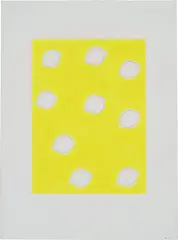 Xiangyu He, 9 Lemons, 2021, acrylic and pencil on paper
