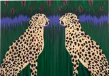 Laure Mary-Couégnias, The Lovers Crown Their Vows, 2018, acrylic on canvas, diptych