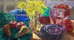 Janet Fish, Fujis and Pears, 1980, oil on canvas