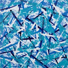 Wu Qian, Blue 2022-26, 2022, mixed media on canvas