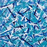 Wu Qian, Blue 2022-26, 2022, mixed media on canvas