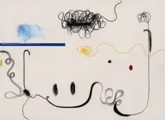 Christian Rosa, God Hopes, 2015, oil and charcoal on canvas