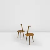 Franco Albini, Pair of 'Cicognino' side tables, model no. TN6, 1953, oak, oak-veneered wood