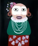 Kojo Marfo, Stranger #12, 2022, acrylic on canvas