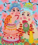 Du Qiurui, Let Them Eat Cakes, 2022, acrylic on canvas