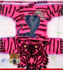 Untitled by Jordy Kerwick, 2020, oil, acrylic and spray paint on canvas, offered Nov 2023