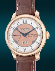 F.P. Journe, A fine, attractive and innovative pink gold perpetual calendar wristwatch with leap year, power reserve indication, instantaneous jumping calendar mechanism, guarantee and presentation box, Circa 2016