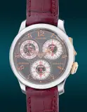 F.P. Journe, An impressive and commemorative limited edition titanium and pink gold chronograph wristwatch with 100th of a second, 20-second and 10-minute registers, semi-skeletonised ruthenium-coated dial, certificate and presentation box, numbered 8 of a limited edition of 10 pieces, made to celebrate the 10th Anniversary of the F.P. Journe Geneva Boutique, Circa 2019