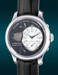 F.P. Journe, An utterly unique and spectacular minute repeating grande and petite sonnerie stainless steel wristwatch with power reserve indication, customised black dial, bracelet, certificate and presentation box, Circa 2018