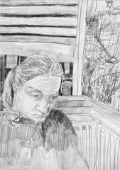 Igor Moritz, Juliette in Lower Clapton, 2022, pencil on paper