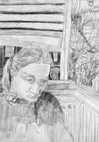 Igor Moritz, Juliette in Lower Clapton, 2022, pencil on paper