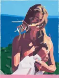 Guy Yanai, In The Shadow of a Young Girl in Flower, 2021, oil on canvas