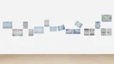 Haegue Yang, Over the Waves and Trails – Trustworthy #87 - #104, 2011, security envelopes and graph paper on cardboard, in 18 parts