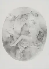 Ewa Juszkiewicz, Untitled (after Jean-Antoine Watteau), 2015, pencil on paper