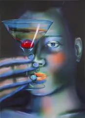 Aphrodisiac by Louisa Gagliardi, 2020, ink and gel medium on PVC, sold Sep 2023