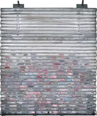 Wu Hao, Rolling Gate No.4, 2014, metal shutter gate and paint