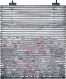 Wu Hao, Rolling Gate No.4, 2014, metal shutter gate and paint