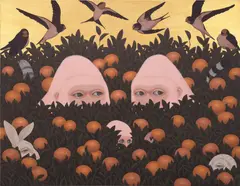 Diren Lee, Can You See Us?, 2019, acrylic on canvas