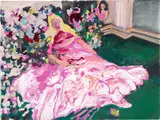 Rhiannon Salisbury, Harrod's Window, 2022, acrylic on canvas