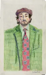 Julian Pace, Mr. Mort, 2020, coloured pencil on paper
