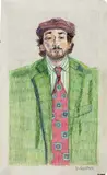 Julian Pace, Mr. Mort, 2020, coloured pencil on paper