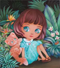 Adin Wiedyardini, Stay with Me, 2023, acrylic on canvas