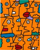 12 Approaches To Understanding Heat by Thierry Noir, 2019, acrylic on canvas, sold Sep 2023