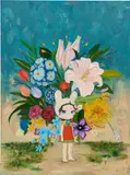 Jade Kim, Flower Aura, 2021, oil on canvas