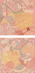 Junseok Kang, Two works: (i) Two Dreams A (ii) Two Dreams B, 2020, acrylic on canvas