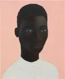 Rebecca Brodskis, L'homme du Train, 2019, oil on linen