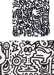 Untitled by Sam Cox, 2017, marker on paper, sold Feb 2023