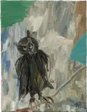 Matías Sánchez, Buho, 2018, oil on linen