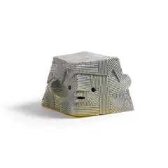 En Iwamura, Neo-Jomon: Square Face, 2019, ceramic