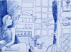 Gahee Park, Hospitality, 2017, ink on paper